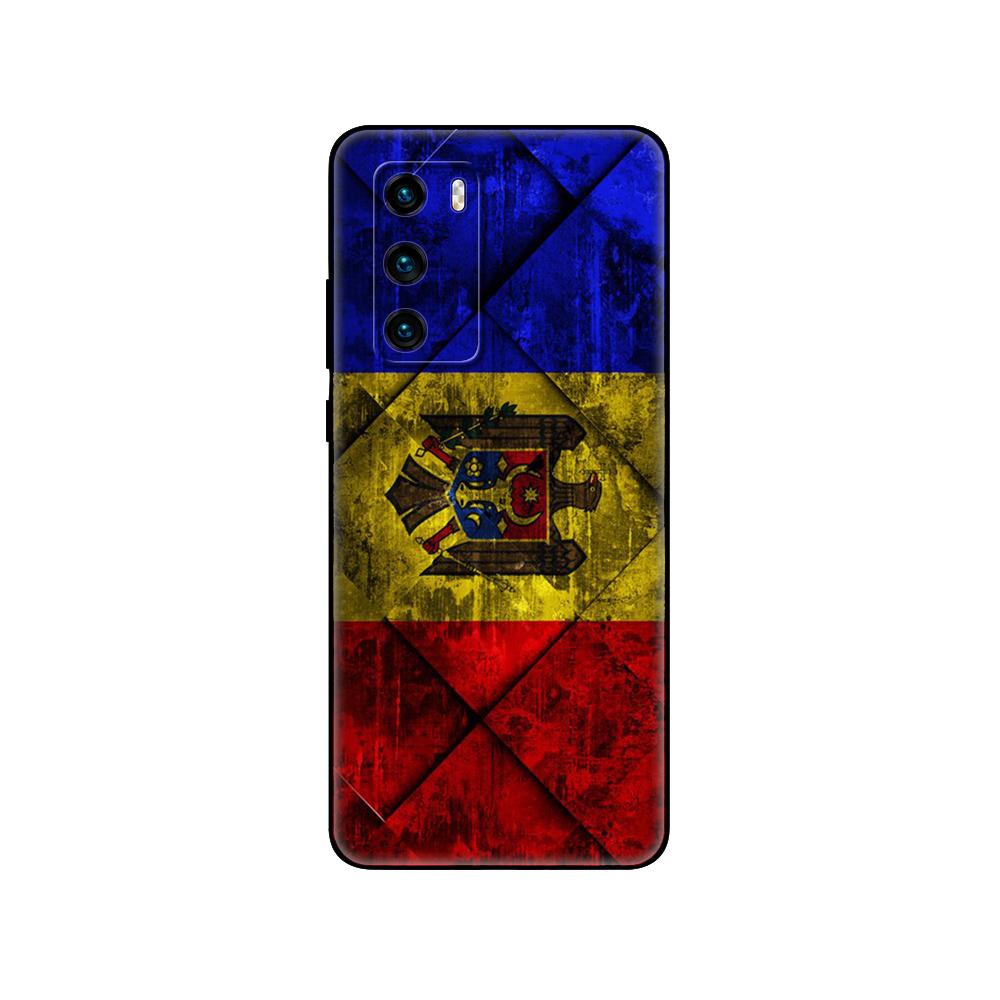 

Черный чехол из ТПУ для Huawei P30 Lite P30 Pro P40, чехол для Huawei P40 LITE EP Smart 2020, чехол с флагом Молдовы huawei P Smart 2020