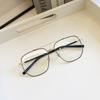 Retro Double Beam Flat Glasses Irregular Business Glasses Frame Trendy Men And Women Personality Can Be Matched With Myopia Glasses Frame