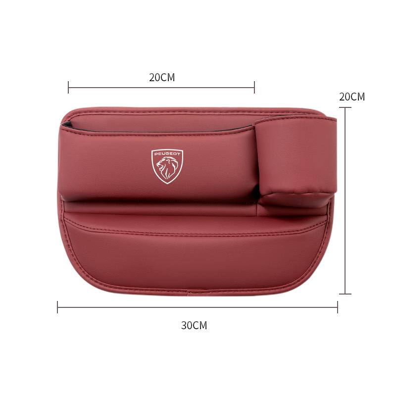 Multifunction Sticker Car Seat Gap Filler Leak-proof Storage Bag Cup For Peugeot 408 308 5008 208 2008 3008 Landtrek Rifter 508