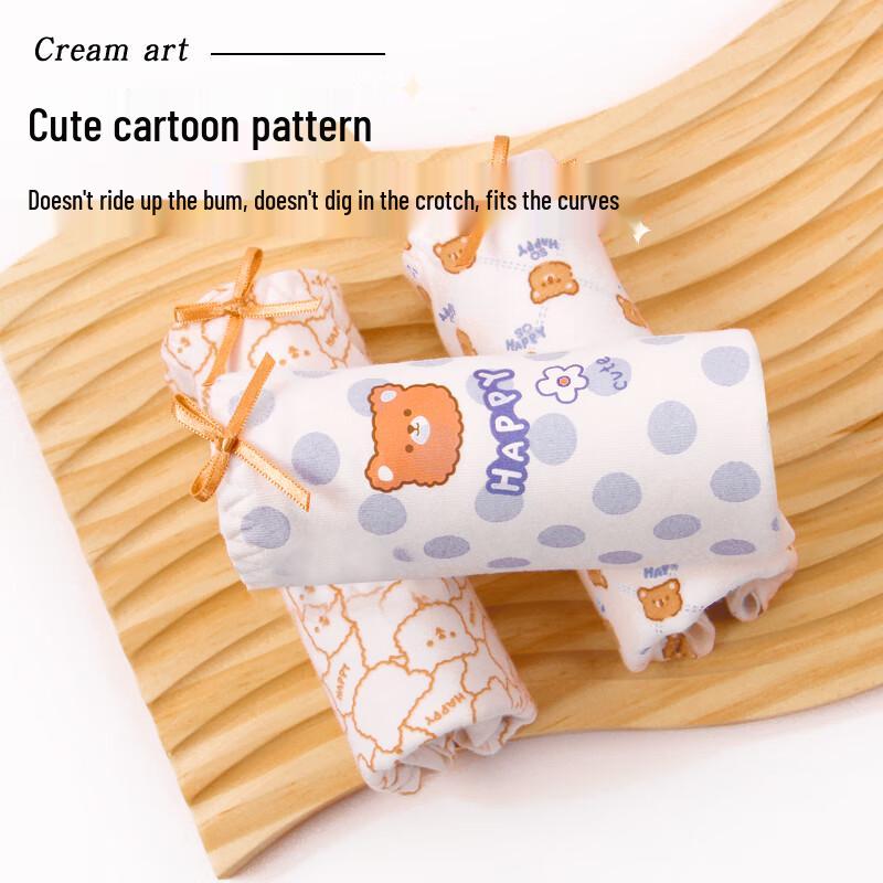 Deanfun Damen Baumwoll-Slips mit mittlerer Taille 3er-Pack