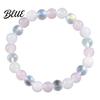 Casual Style Bracelet Artificial Crystal Beaded Good Luck 8mm Stone