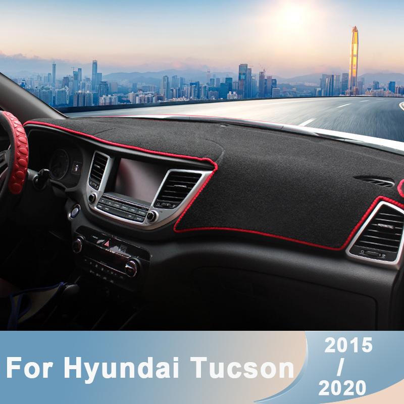 Car Dashboard Avoid Light Pad Instrument Platform Cover Mats Carpets For Hyundai Tucson TL 2015 2016 2017 2018  Accessories