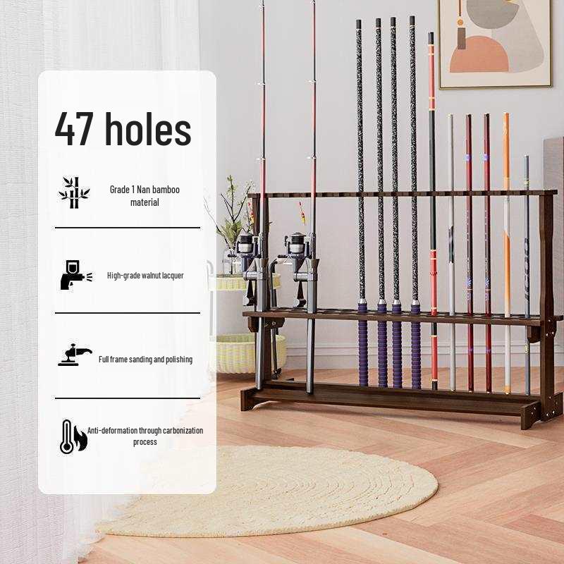 Premium Fishing Rod Display Rack – Home Storage & Organization Solution