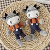 Adorable Plush Cow Mascot Keychain Soft Stuffed Animal Bag Pendant For Gift Giving