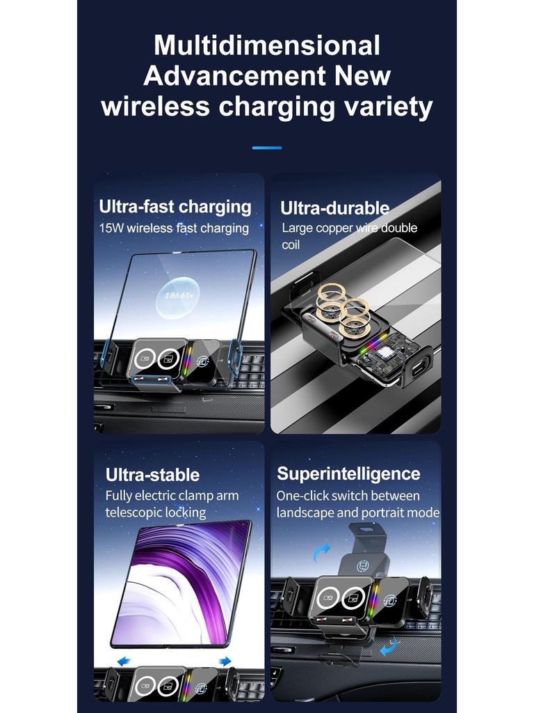 Foldable Car Phone Holder with Screen Bracket - 2026 Navigation Edition