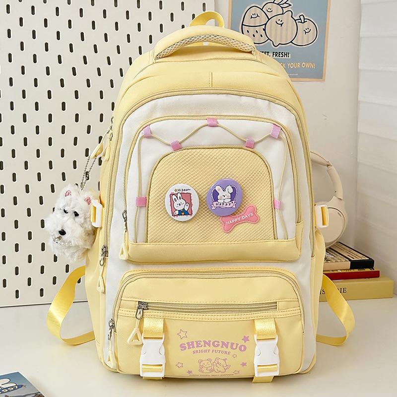 New Style Student Schoolbags Elementary School Girls High Looking Junior High School Backpacks