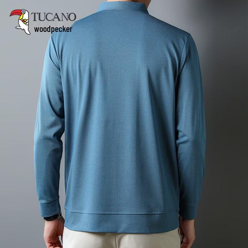 Tucano Men's Long-Sleeve Business Casual Polo T-Shirt