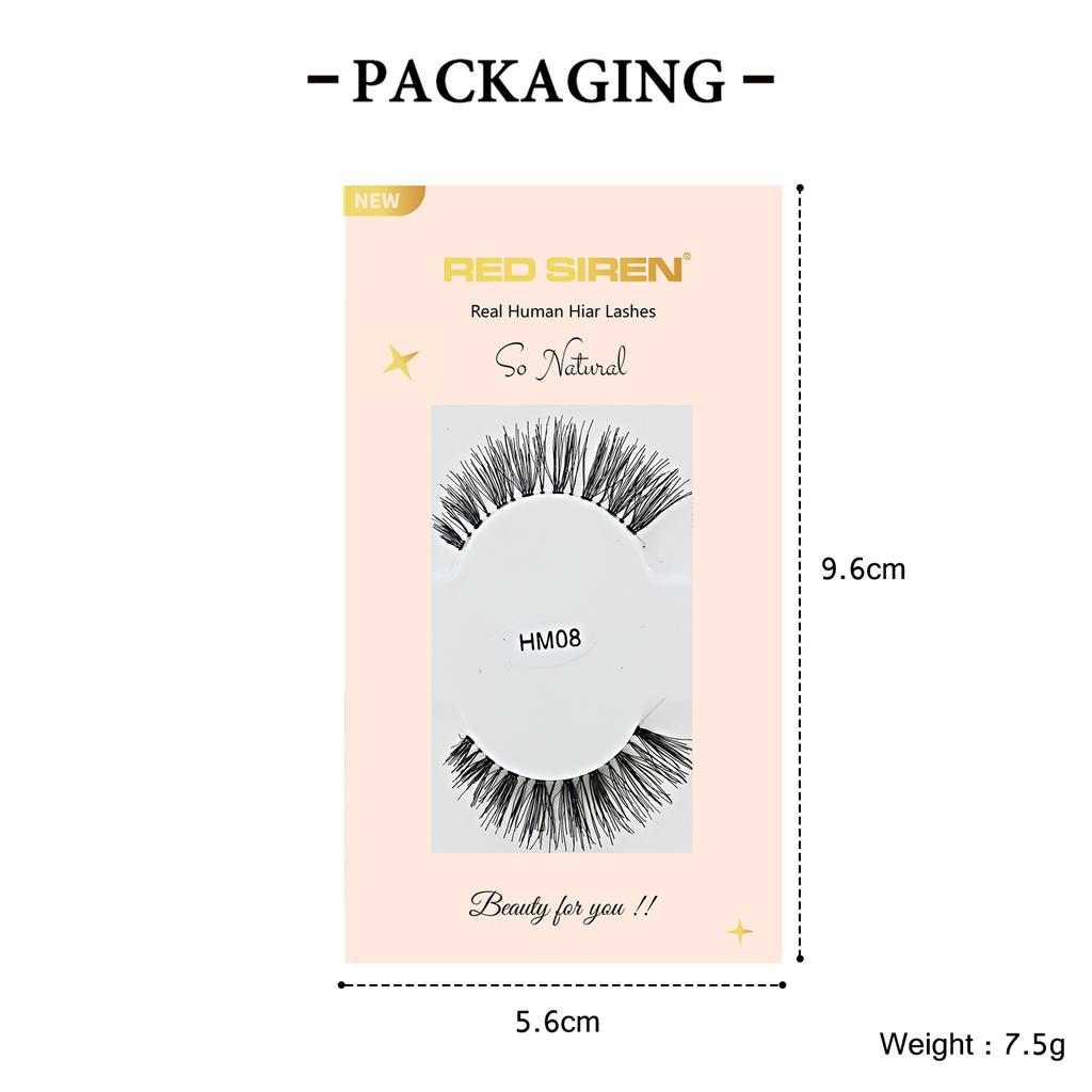 100% Human Hair Lashes Clear & Black Band Wispy Natural Full Strip Lashes Vendors Handmade False Eyelashes