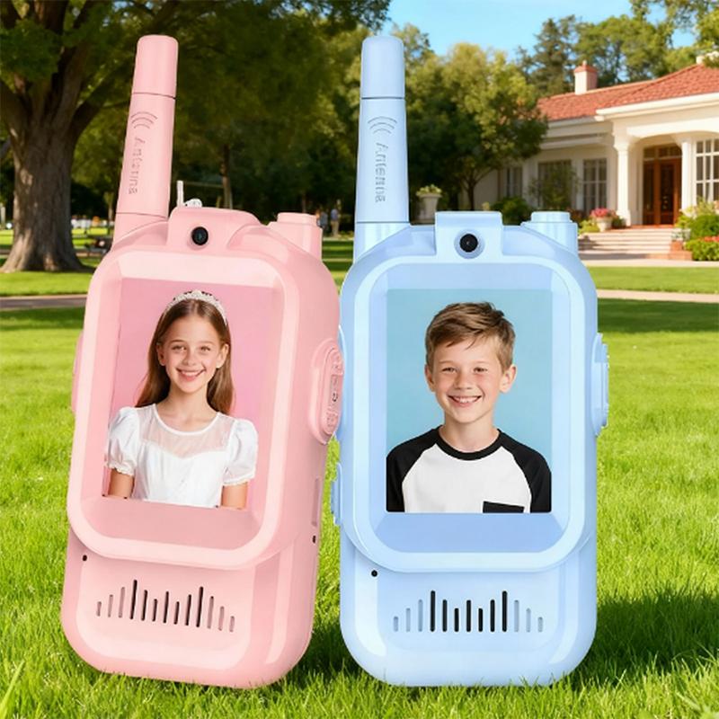 Rechargeable Mini Visual Walkie Talkie Kids Wireless Video Intercom  Educational Pretend Play Interactive Walkie Talkie