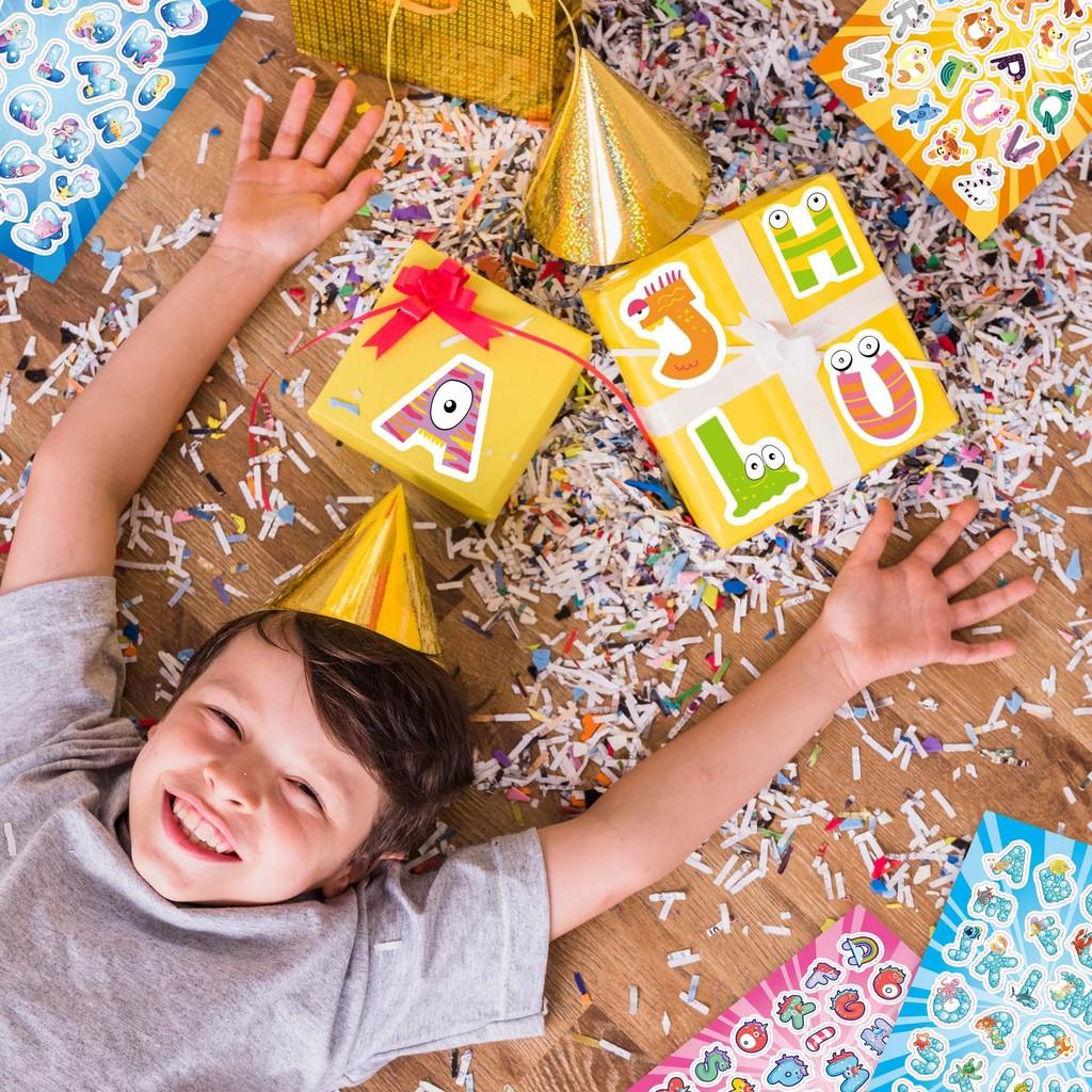 Cute Cartoon Interactive Alphabet Stickers Set For Kids Classroom Learning Fun