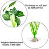 Large Green Leaf Fake Water Plants | Vibrant Plastic Aquarium Decor | Perfect for Fish Tanks, Vases & Desktop Decor – Realistic Aquatic Plants