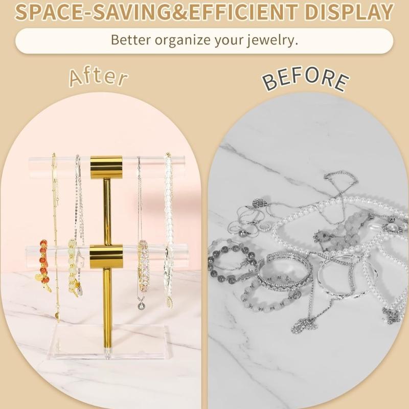 Bracelet Holder Necklace Storage Rack Display Stand Jewelry Storage Rack Acrylic Texture Suitable for Home and Shop Use