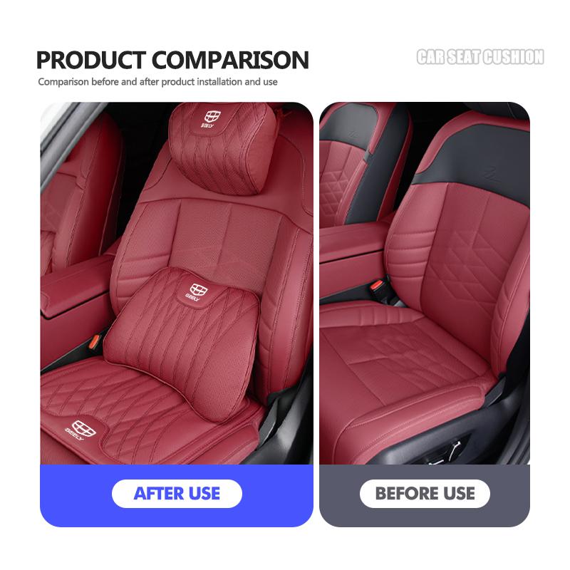 Car Headrest Waist Rest Neck Support Lumbar Cushion Soft Pillow For Geely Atlas Pro Tugella Emgrand Ec7 Coolray Geometry C Gc9