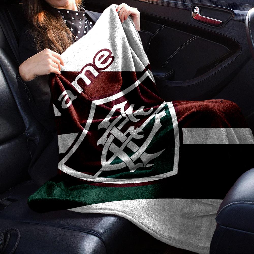 Custom Name Fluminense FC Theme Printed Blanket - Perfect for Couch, Bed, Travel & Outdoor Use | Machine Washable, Cozy & Durable.