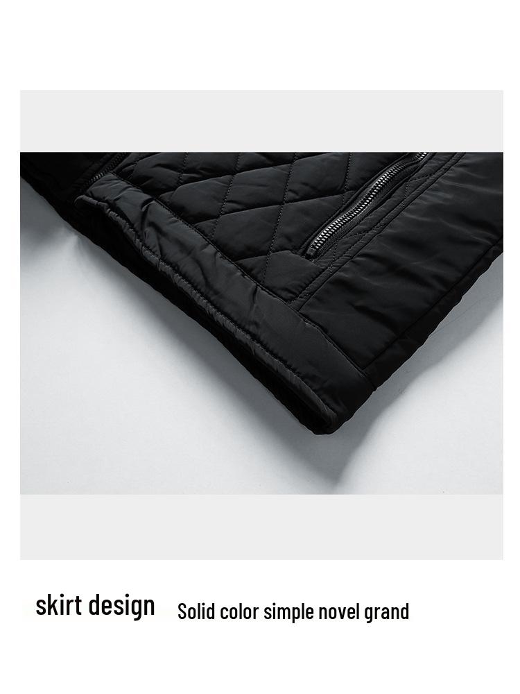 Pánská lehká bavlněná prošívaná bunda se stojáčkem - podzim/zima 2021 Korejský styl