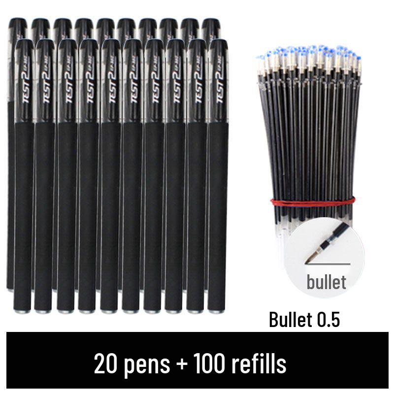 Black 0.5mm Quick-Dry Gel Pen for Exams & Signatures