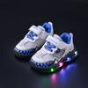 TS JYL JK193 Kids Mid Top Leather Light Up Shoes Anti Slip Sole Stylish Casual Footwear For Kids