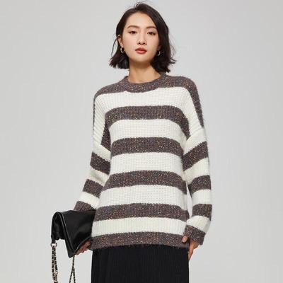 Women's French Style Striped Knitted Sweater