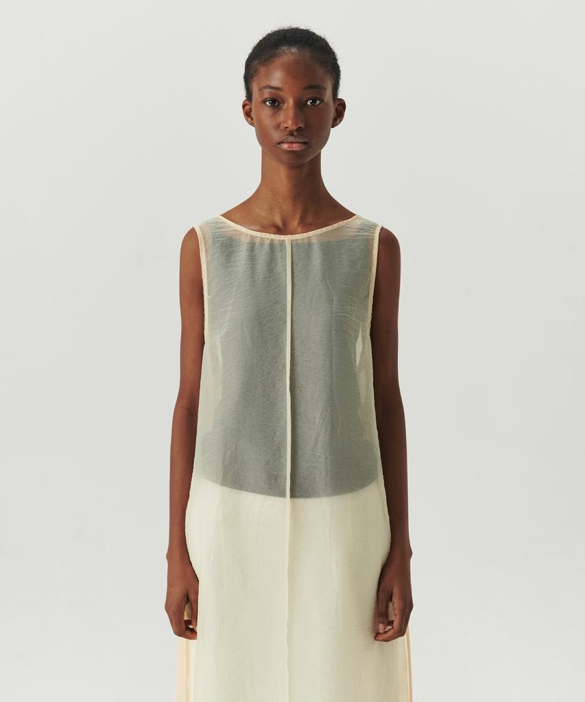 Leuba Sheer Layered Maxi Dress - Butter Cream