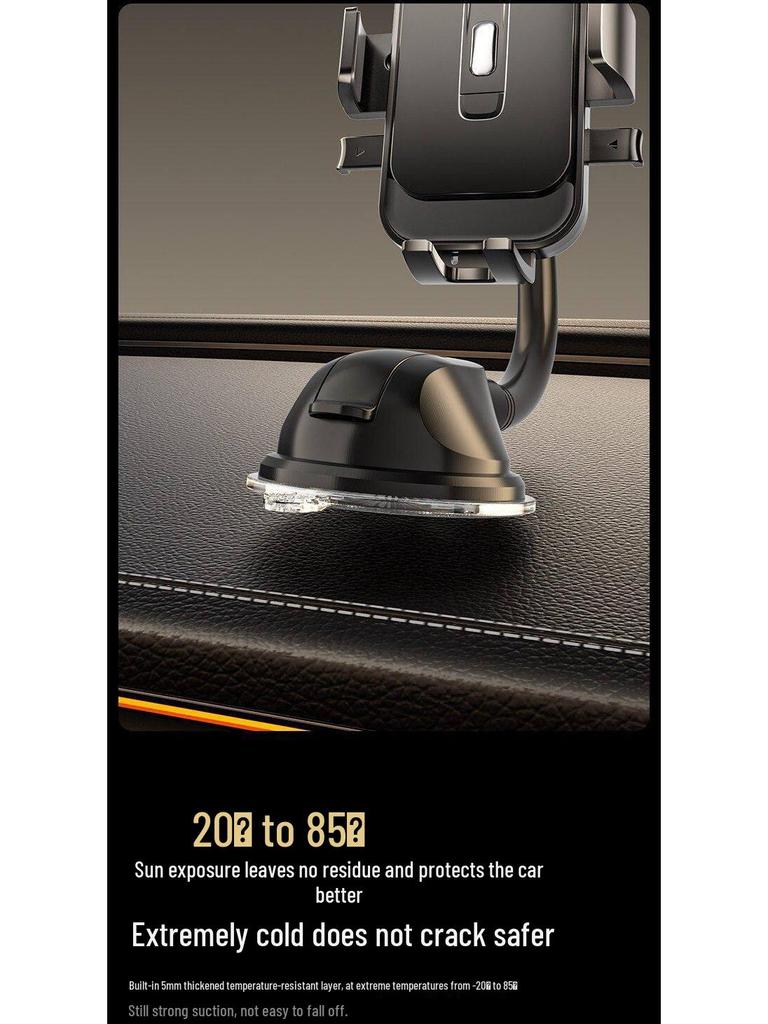 360° Car Phone Holder with Suction Cup and Vacuum Support