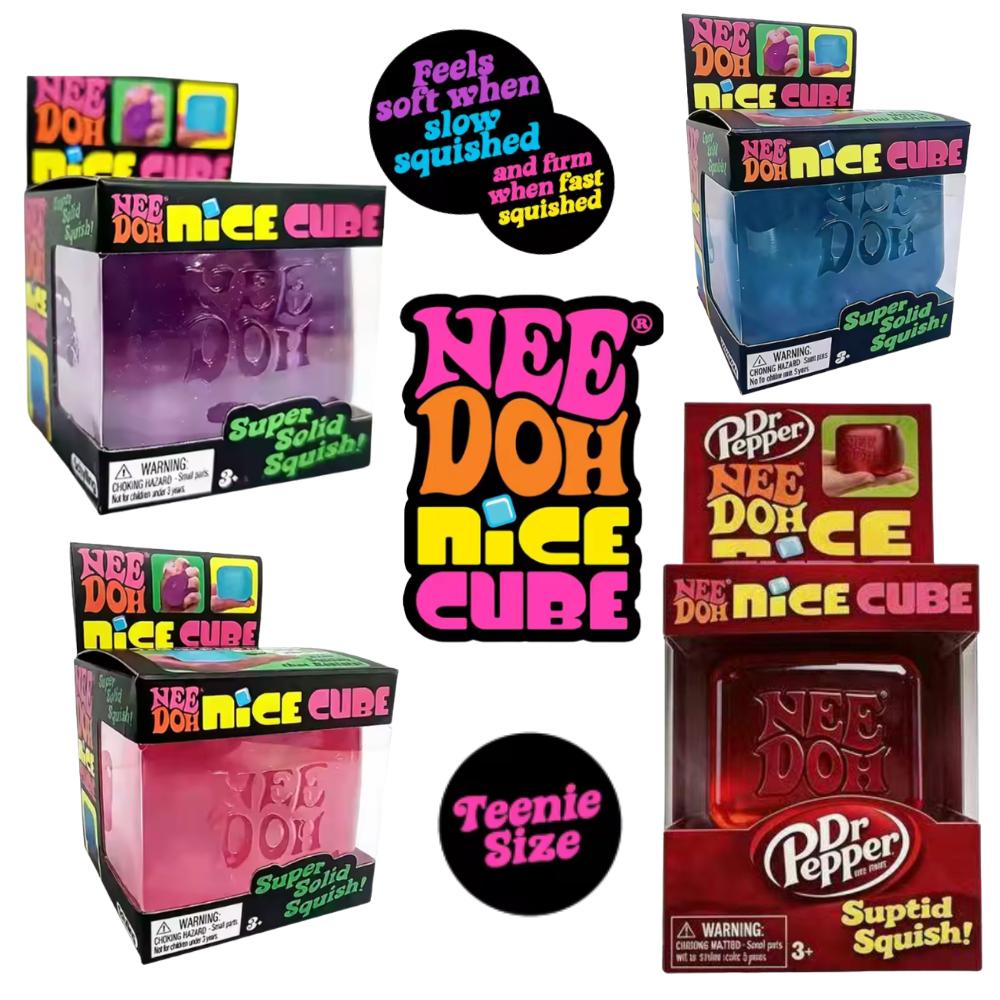 Nee Doh Nice Cube Squishy Toy Soft Jelly Texture Sensory Stress Relief Gift For Kids And Adults