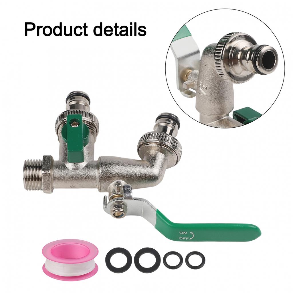 Zinc Alloy Double Outlet Faucet Perfect for Indoor and Outdoor Gardening