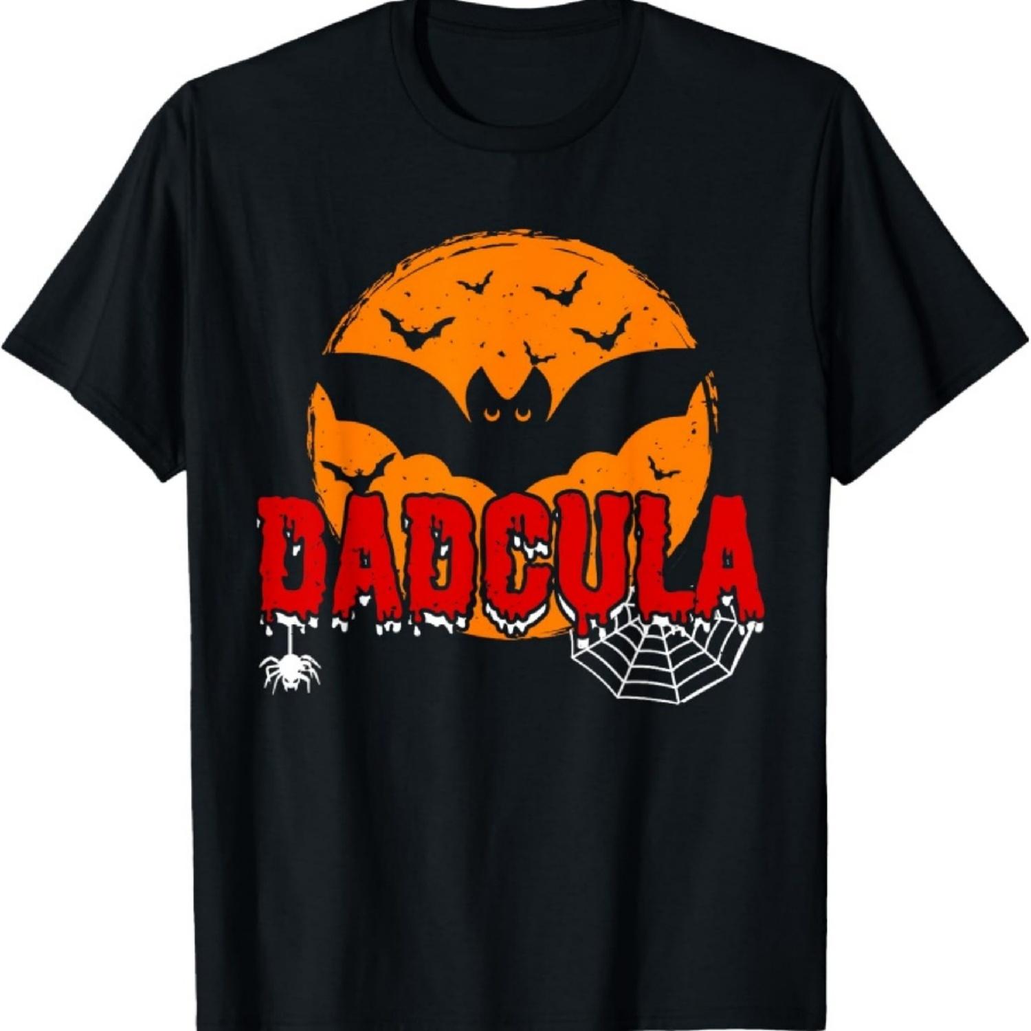 Dadcula Vampire Dad Vampire Costume Halloween Dracula Dad T-Shirt S