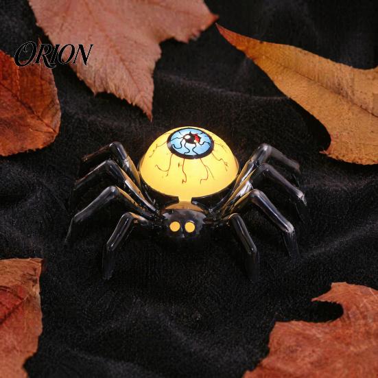 Reusable Small Night Lights Halloween Spider Tea Light Candle, Battery Operated Flameless Flickering LED Fake Realistic Plastic Wax Dripping