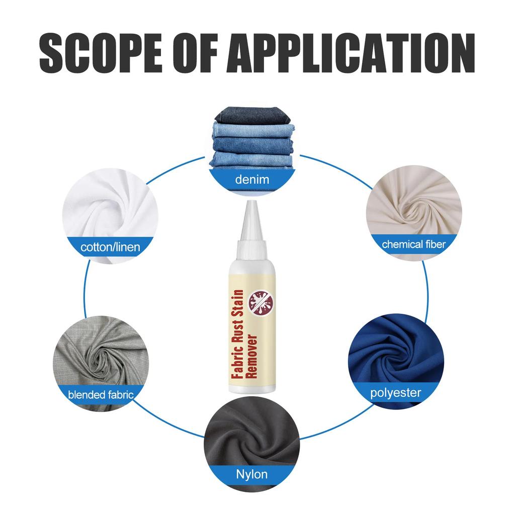 Fabric Rust Stain Remover Clothes Rusts Remover Waterless Clothing Cleaning Effective Decontamination Clothes Cleansing Agent
