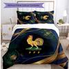 Set Biancheria da Letto Stampata France Football 3 Pezzi Set Copriletto Accogliente Traspirante come Regalo per Inaugurazione Casa Vacanze
