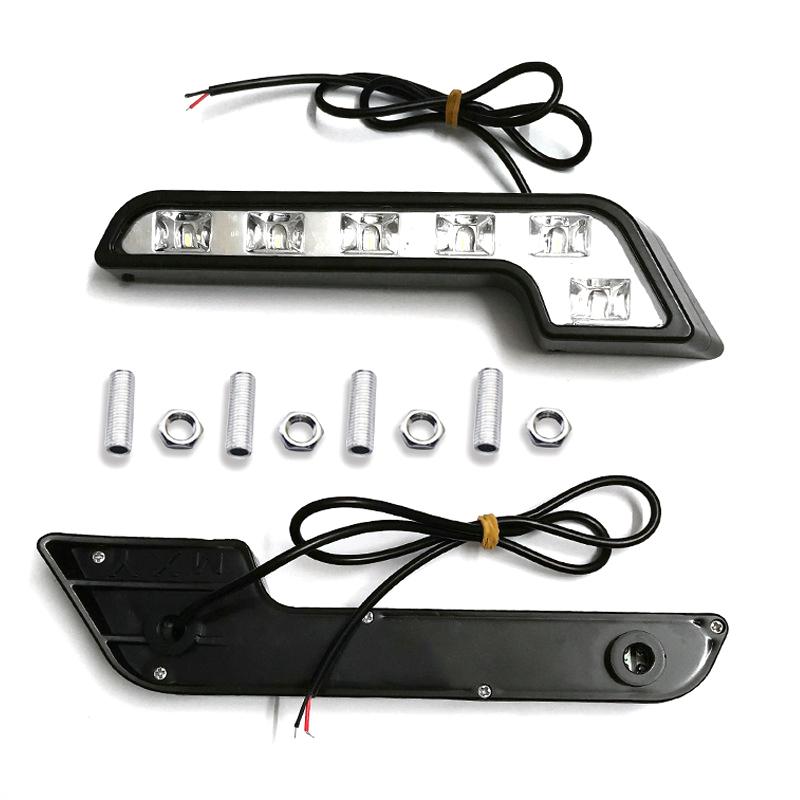 Daytime Running 12V 6 Led Lights L Shaped Driving Lamp Daytime Running Light