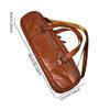 Flute Case Carrying Bag Flute Gig Bag PU Leather Canvas Orchestra Instrument Plush Lining Adjustable Strap for Travel Gifts