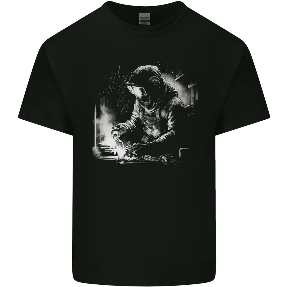 Unisex shirt Cotton Oversize Large Size A Welder Welding a Joint Mens Cotton T-Shirt Tee Top