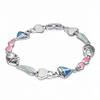 Synthetic Opal Link Bracelet Lab Created Opal Women Jewelry Unique Art Opal Bracelet  Daily Jewelry