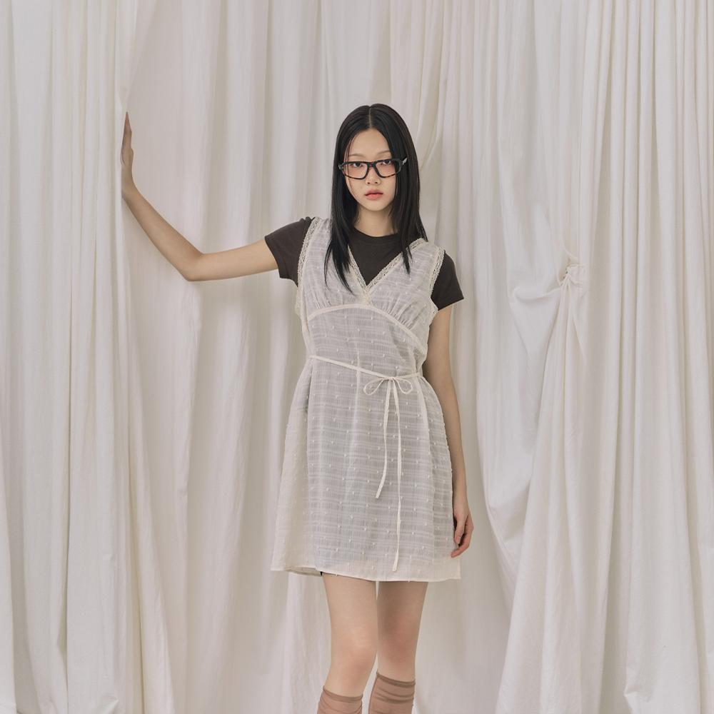 Rap See-Through Lace Layered Dress Ar3Wo866