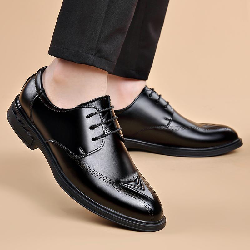 Herrskor för alla säsonger Läder Hållbara Bekväma Att bära för dagligt bruk Hållbart material med god kvalitet