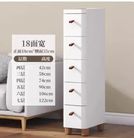 Simple 5 Layer Drawer Storage Cabinet Living Room Toys Frosted Plastic Wood Top Nightstand Organizer Furniture For Home Bedroom
