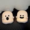 Cute Ghost Night Light USB Charging Silicone Atmosphere Light Touch Senor Bedroom Bedside Lamp For Kid Gift Halloween Decoration