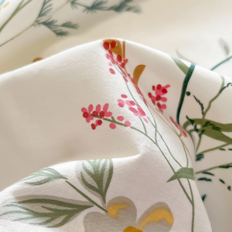 1pcs  Cotton Bed Sheet Flower Series Printed Double Top King Sheets for Girls Boys Kids Single Queen King Size Bed Linen