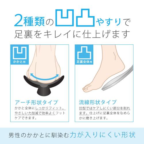 Set of two textured foot files for men and a guide. Foot callus remover, heel care, heel filer, exfoliation, foot care, adult body improvement plan