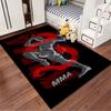 MMA Fighter Kick Red Flames suitable as a non-slip mat for the living room or bedroom sofa
