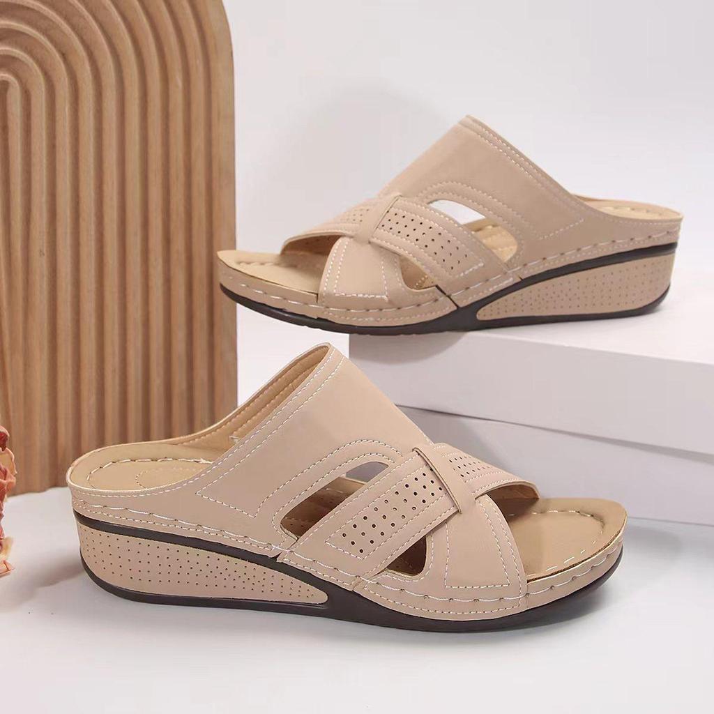 Cross-border Foreign Trade Large-size Slippers Women's Summer New European and American Fish Mouth Hollow Women's Shoes