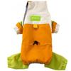 Warm Fleece-Lined Dog Raincoat 4-Leg Design Windproof Waterproof Pet Outerwear Small To Large Breeds
