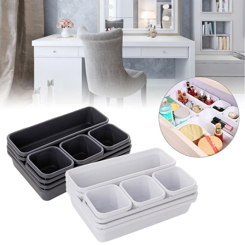 Plastic Drawer Organizers Space Saving Cosmetics Organizer Boxes  for Home Office Desk