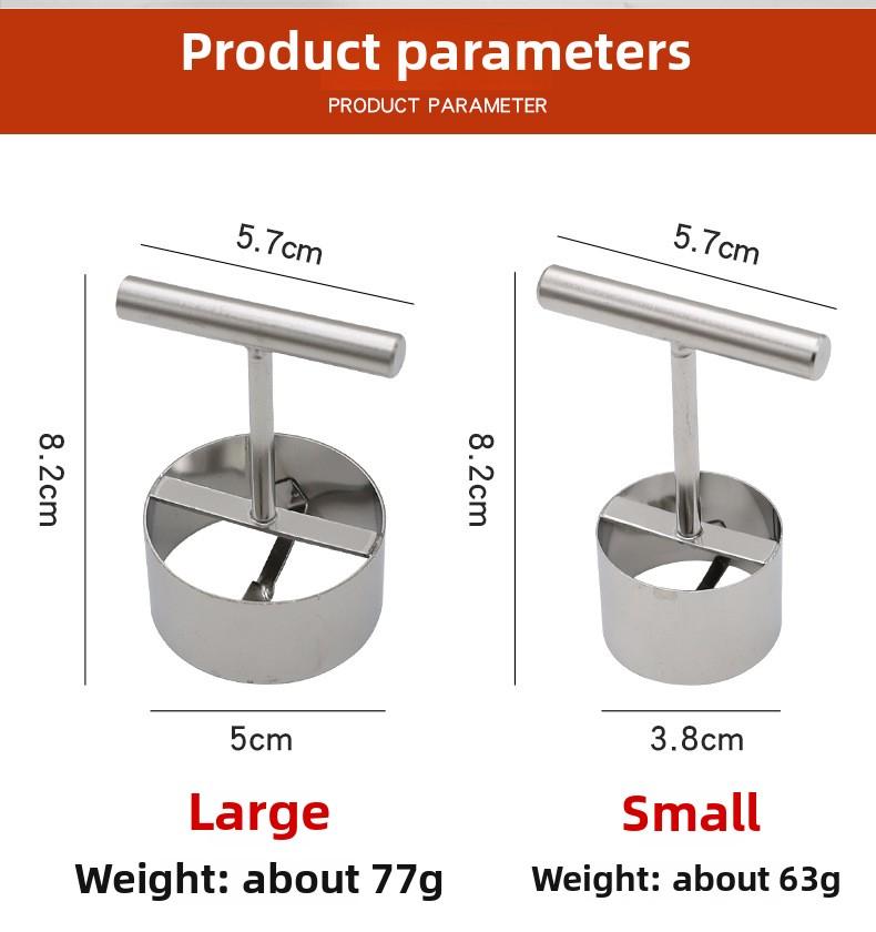 

304 Хирургическая сталь Выемка для сердцевины:Удалитель сердцевины груши 5-в-1 с отверстиями для пара и мерным стаканом для риса (Безопасный для детского питания, Скульптор по фруктам) S+L,1SET