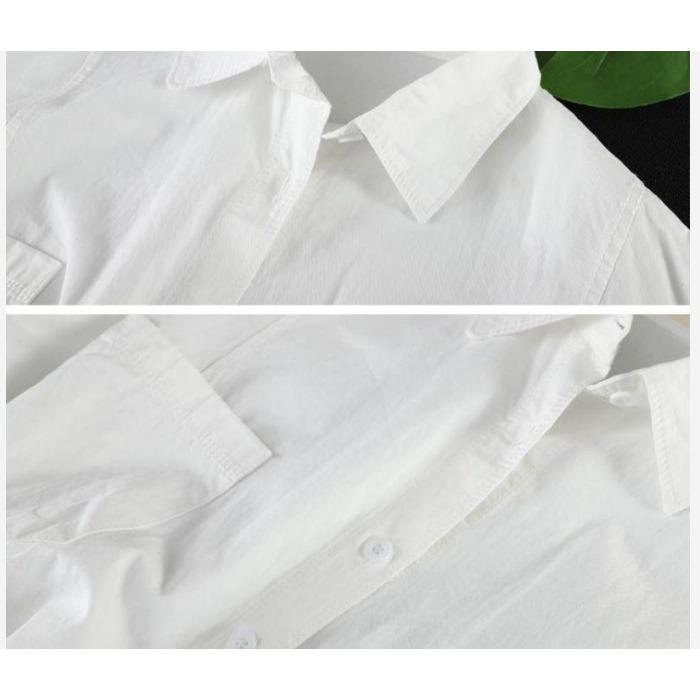 Fashionable and Casual Long Sleeve White Shirt for Women with Loose Fit, Design and Versatility