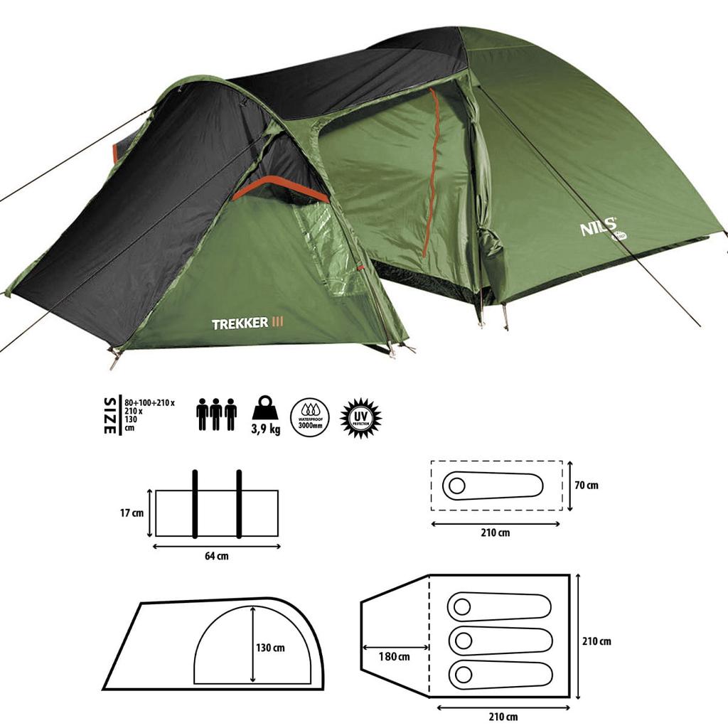 Nc6312 Kampeertent Trekker Iii Nils Camp