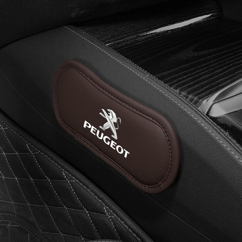 For Peugeot 308 408 508 RCZ 208 3008 2008 206 207 108 406 407 408 206 207 208 306 307 1Pcs Leather Car Pillow Car Knee Pad Elastic Memory Foam Leg Pad