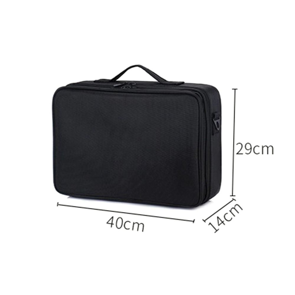 Portable Large Capacity Makeup Bag Oxford Professional Cosmetic Case 3 Stage Kit Waterproof Makeup Storage Box Women