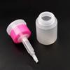 60ML Rose Red Edge Nail Art Press Bottle with Lockable Cap for Polish Remover and Alcohol